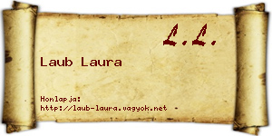 Laub Laura névjegykártya